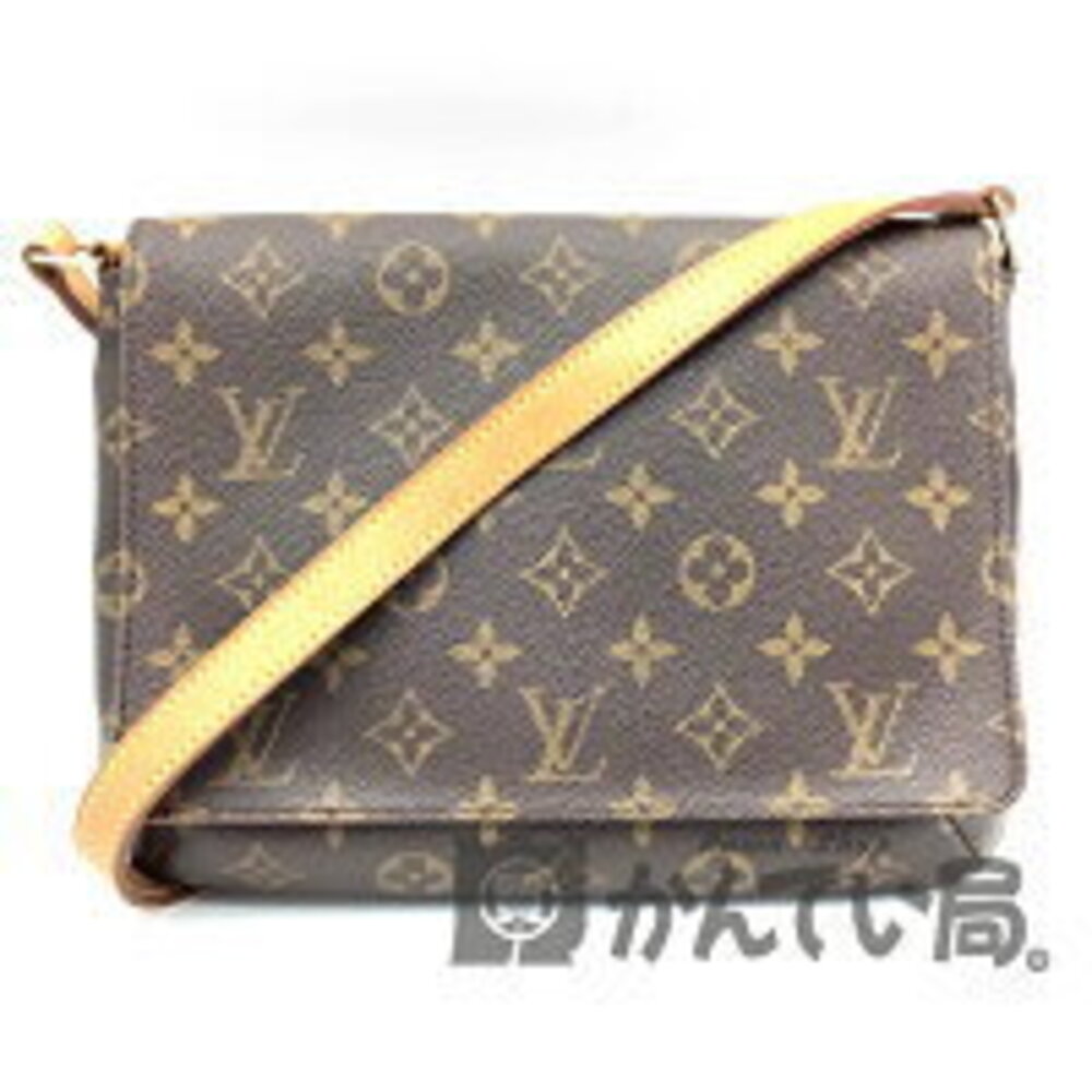 LOUIS VUITTON Musette Tango Short Shoulder Bag Brown Canvas Leather